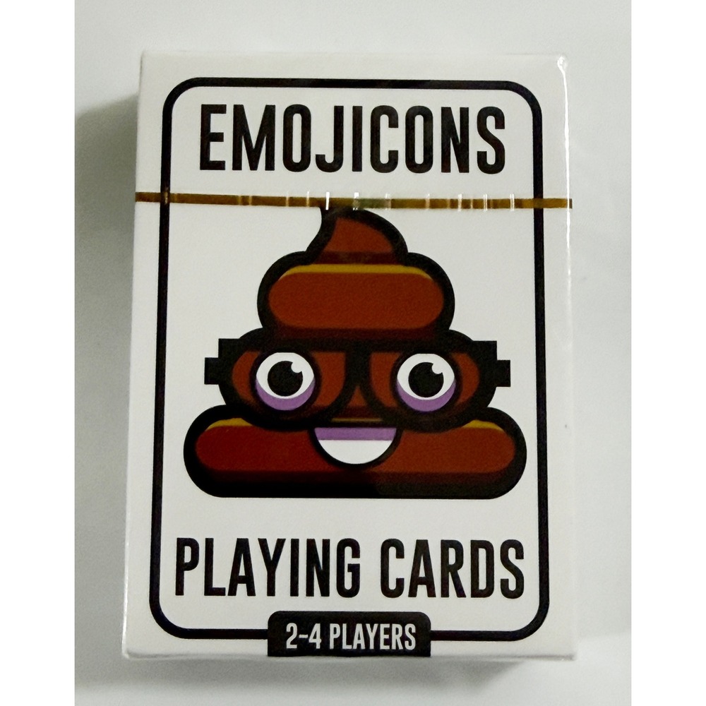 Anker Play Emojicons Playing Cards Kids OS White Poop Emoji Novelty Deck NEW
